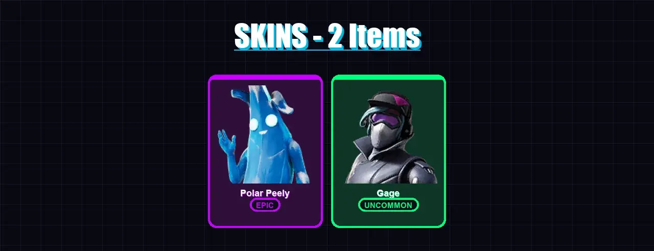 [PC/XBOX/PSN] | Polar Peely | Gage | 2 skin | 10 pickaxe | 17 emote | 12 glider | Lv231 — main preview