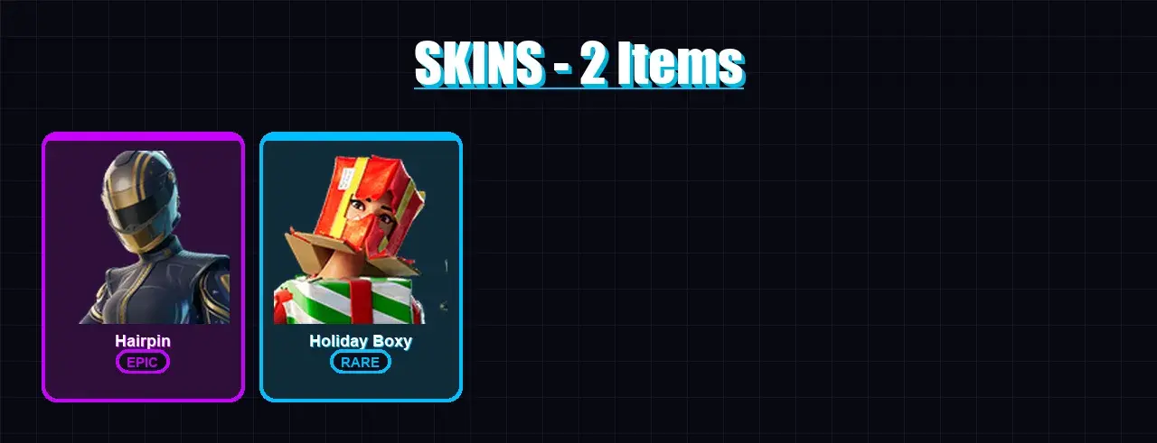 [PC/XBOX/PSN] | Hairpin | Holiday Boxy | 2 skin | 6 pickaxe | 3 emote | 6 glider | Lv38 — main preview