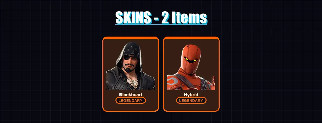 [PS4/PS5/XBOX/PC] | Blackheart | Hybrid | 2 skin | 5 pickaxe | 5 emote | 5 glider | Lv61 — main preview