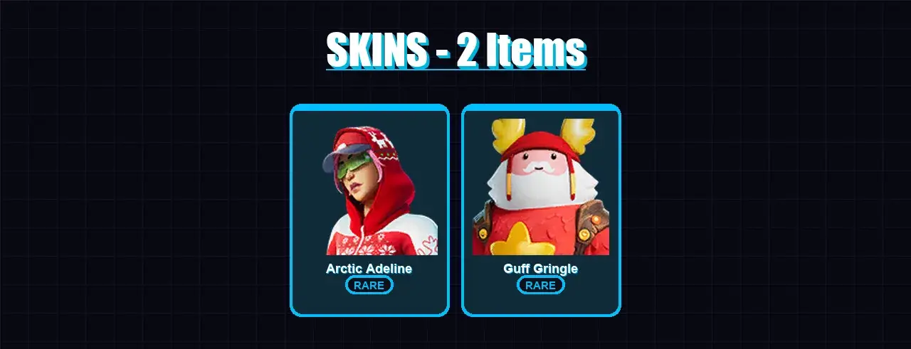[PC/XBOX/PSN] | Arctic Adeline | Guff Gringle | 2 skin | 6 pickaxe | 3 emote | 9 glider | Lv53 — основное превью