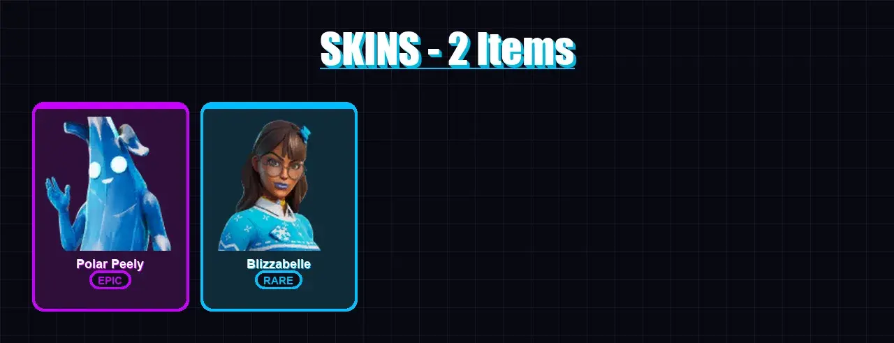 [PC/XBOX/PSN] | Polar Peely | Blizzabelle | 2 skin | 11 pickaxe | 11 emote | 8 glider | Lv134 — メインプレビュー