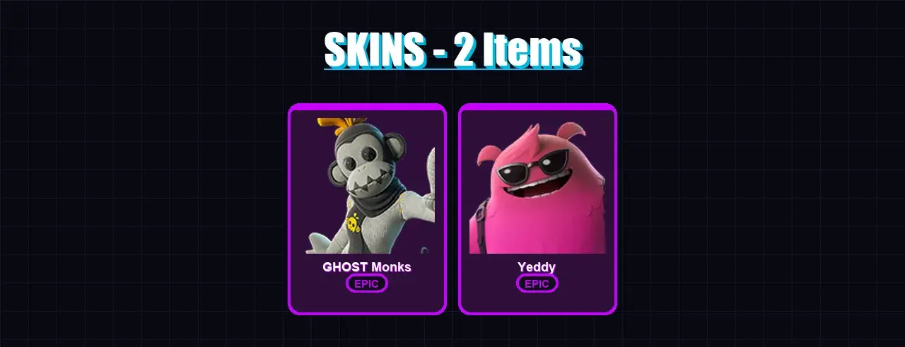 [PS4/PS5/XBOX/PC] | GHOST Monks | Yeddy | 2 skin | 9 pickaxe | 6 emote | 11 glider | Lv69 — anteprima principale