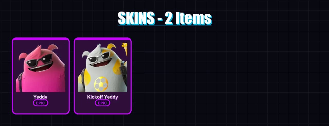 [PC/XBOX/PSN] | Yeddy | Kickoff Yeddy | 2 skin | 2 pickaxe | 2 emote | 1 glider | Lv5 — anteprima principale
