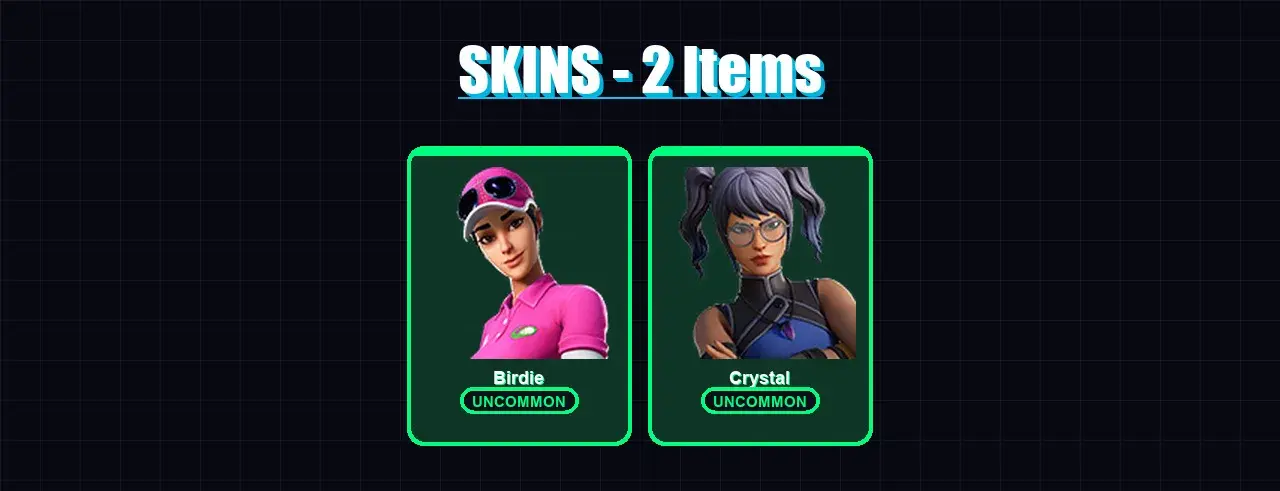 [SWITCH/XBOX/PSN/PC] | Birdie | Crystal | 2 skin | 3 pickaxe | 7 emote | 7 glider | Lv132 — aperçu principal