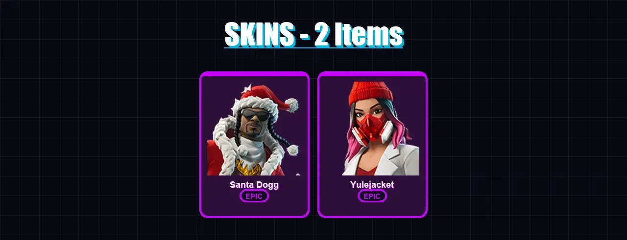 [PC/XBOX/PSN] | Santa Dogg | Yulejacket | 2 skin | 7 pickaxe | 2 emote | 4 glider | Lv14 — aperçu principal