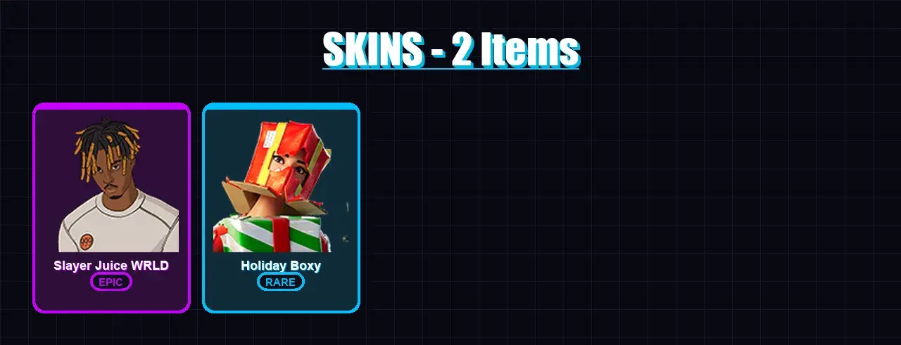 [PC/XBOX/PSN] | Slayer Juice WRLD | Holiday Boxy | 2 skin | 3 pickaxe | 2 emote | 4 glider | Lv13 — main preview