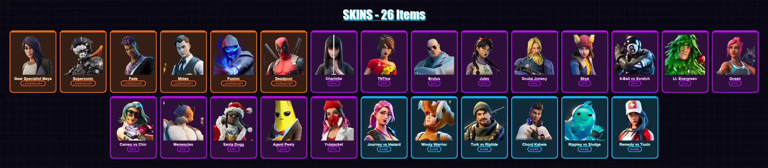 [PC/XBOX] | Gear Specialist Maya | Supersonic | Fade | Midas | Fusion | 26 skin | 28 pickaxe | 34 emote | 30 glider | Lv588 — main preview
