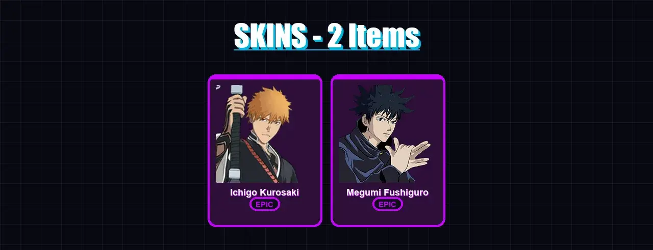 [PC/XBOX/PSN] | Ichigo Kurosaki | Megumi Fushiguro | 2 skin | 11 pickaxe | 8 emote | 11 glider | Lv93 — Hauptvorschau