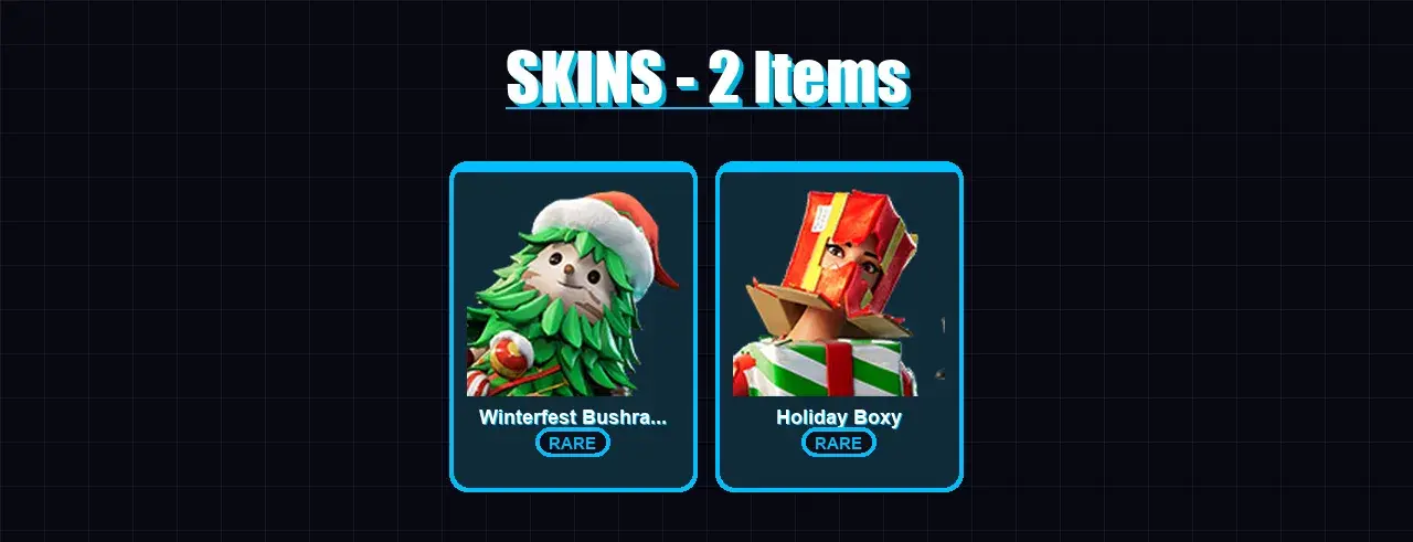 [PC/XBOX/PSN] | Winterfest Bushranger | Holiday Boxy | 2 skin | 14 pickaxe | 10 emote | 13 glider | Lv205 — main preview