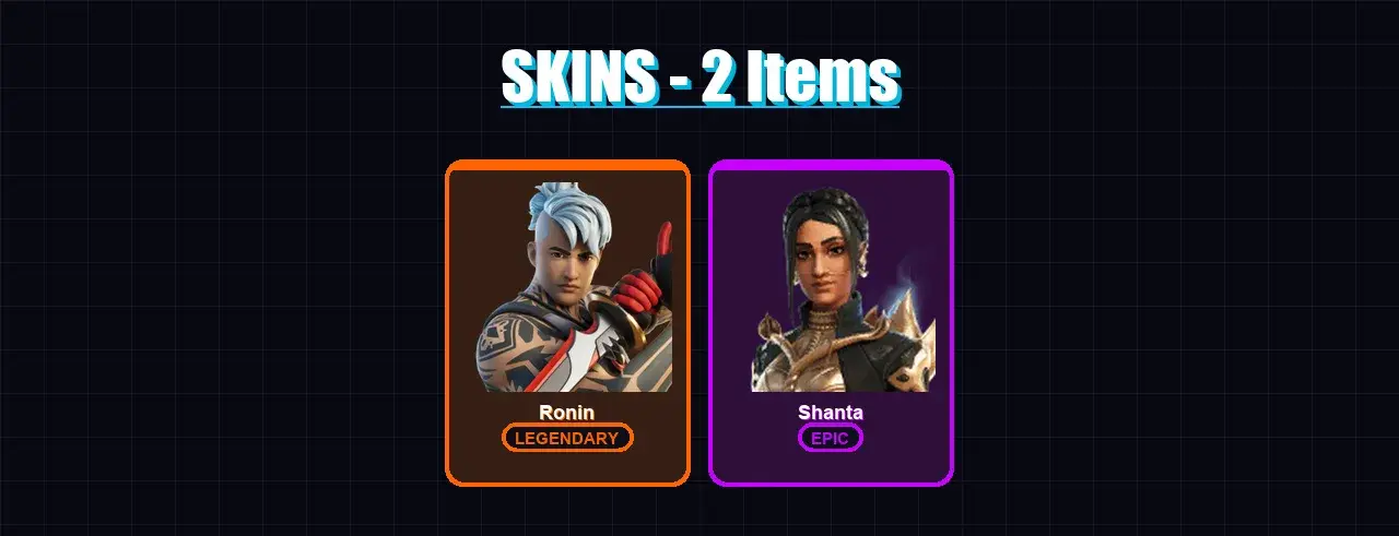 [PC/XBOX/PSN] | Ronin | Shanta | 2 skin | 6 pickaxe | 5 emote | 5 glider | Lv53 — main preview