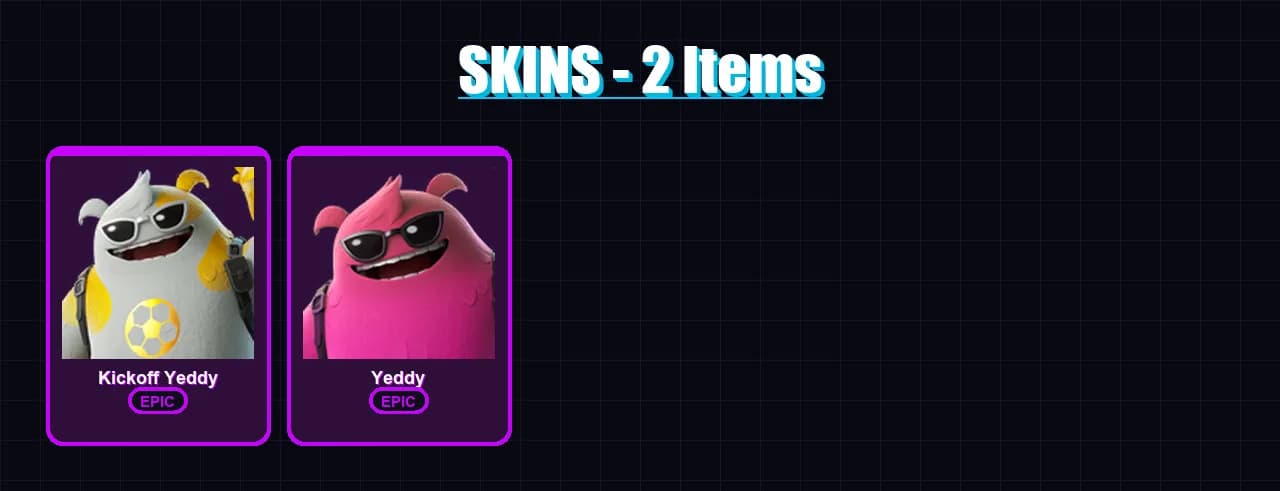 [PC/XBOX/PSN] | Kickoff Yeddy | Yeddy | 2 skin | 8 pickaxe | 3 emote | 11 glider | Lv73 — aperçu principal