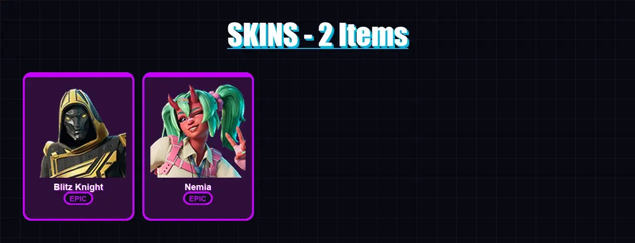 [PC/XBOX/PSN] | Blitz Knight | Nemia | 2 skin | 7 pickaxe | 7 emote | 10 glider | Lv61 — main preview