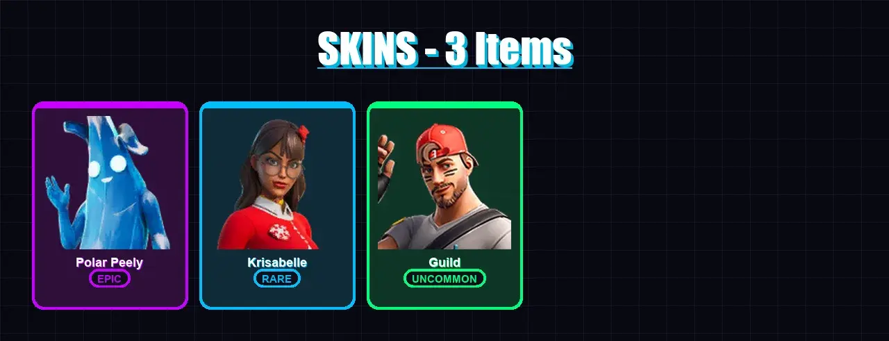 [PC/XBOX/PSN] | Polar Peely | Krisabelle | Guild | 3 skin | 12 pickaxe | 14 emote | 15 glider | Lv534 — aperçu principal