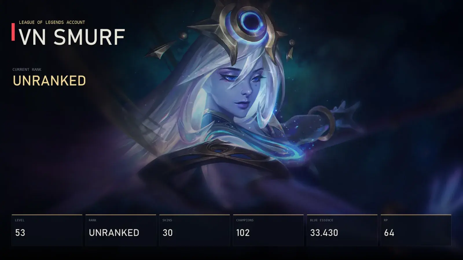 VN | Cosmic Lux | Worlds 2017 Ashe | DWG Nidalee | Heavenscale Ezreal | PsyOps Kayle | Toy Terror Cho'Gath | Unranked | 30 Skin | 102 Champion — main preview
