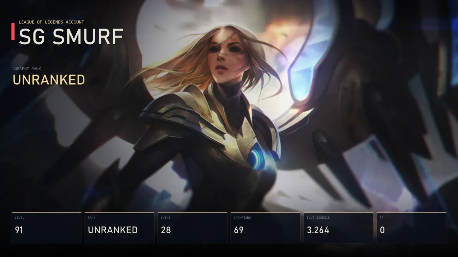SG | Aether Wing Kayle | SKT T1 Olaf | Witch's Brew Blitzcrank | Dark Waters Vladimir | Astronaut Teemo | Unranked | 28 Skin | 69 Champion — main preview