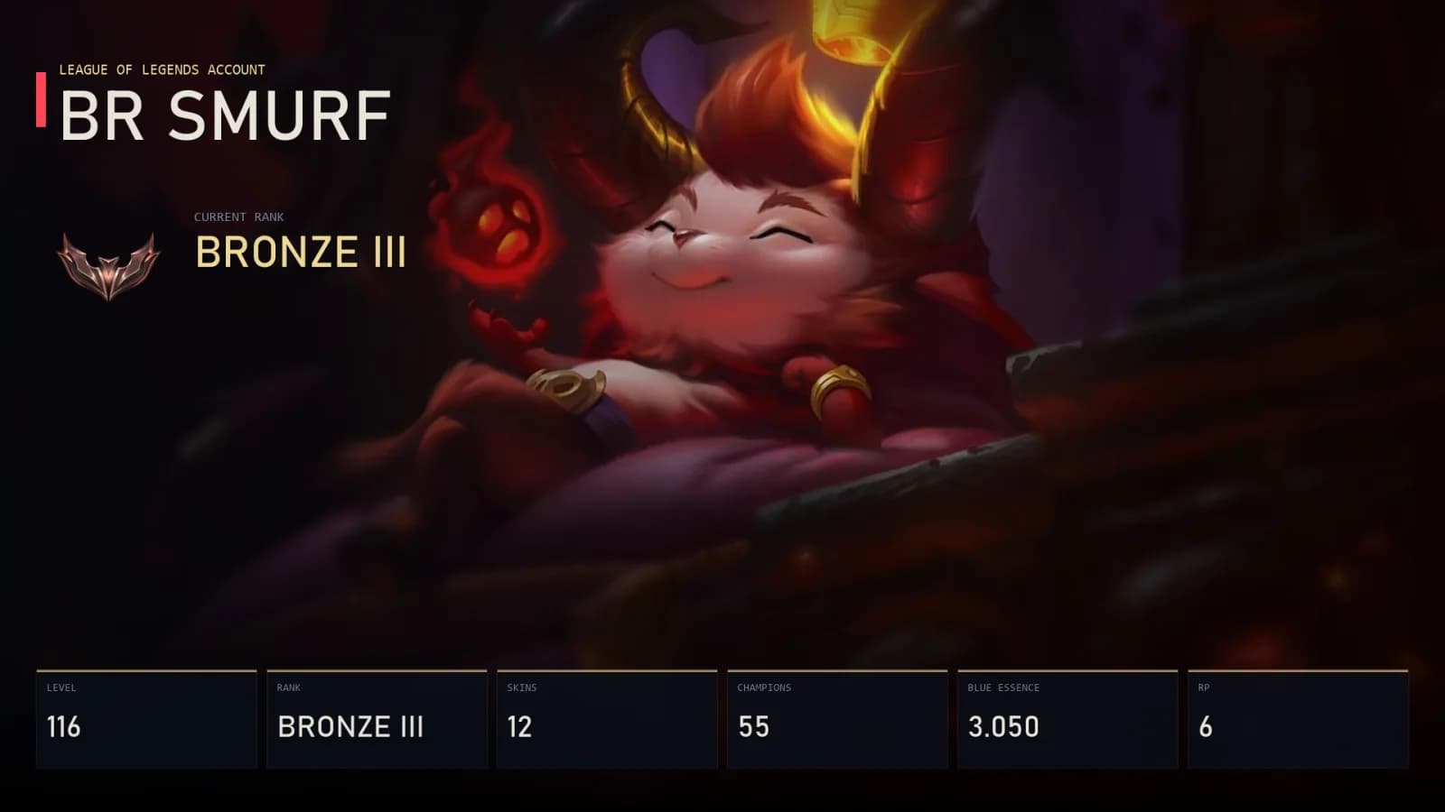 BR | Lv116 | Bronze III | 12 Skin | 55 Champion — main preview