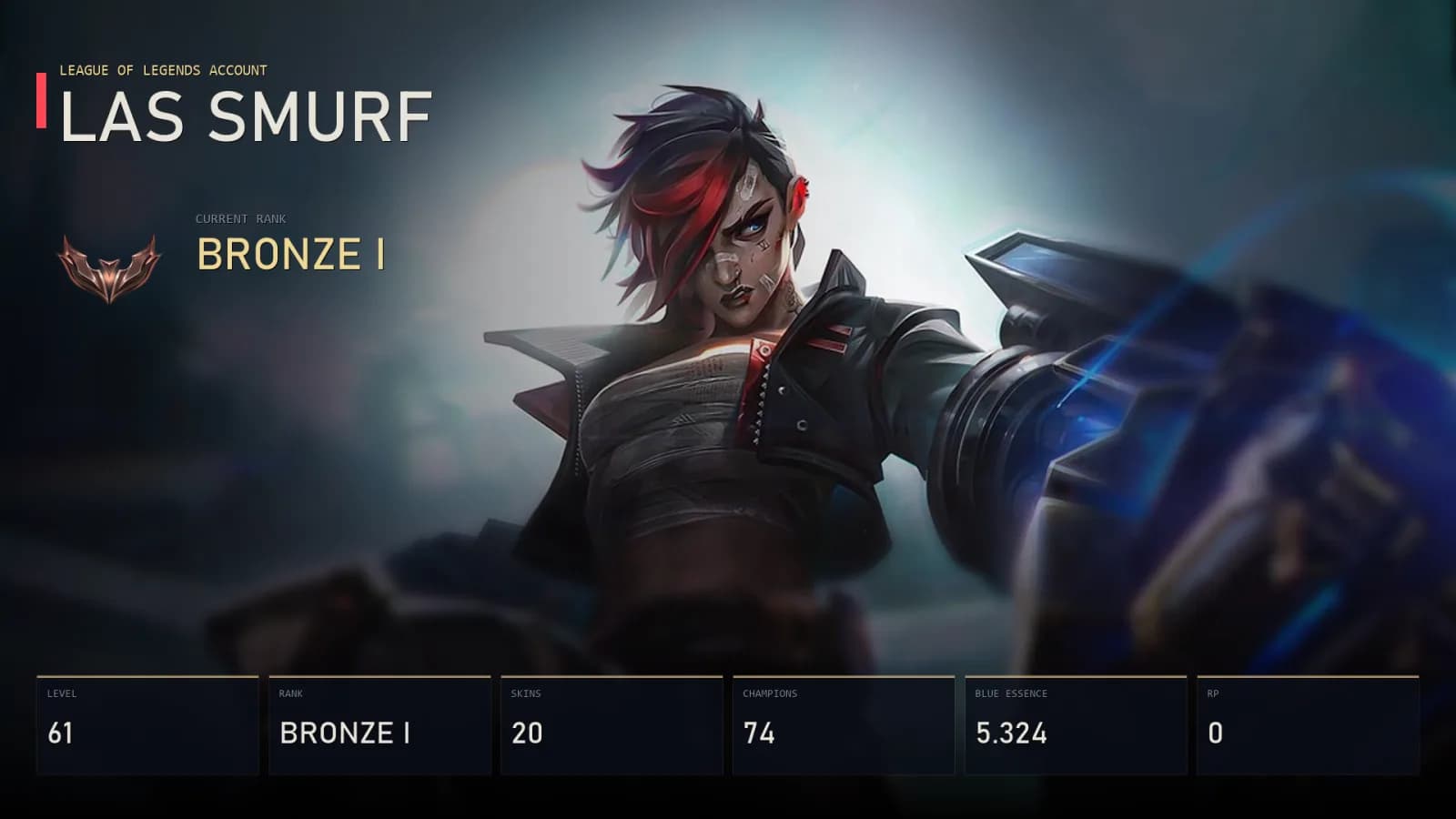 LAS | Lv61 | Bronze I | 20 Skin | 74 Champion — основное превью