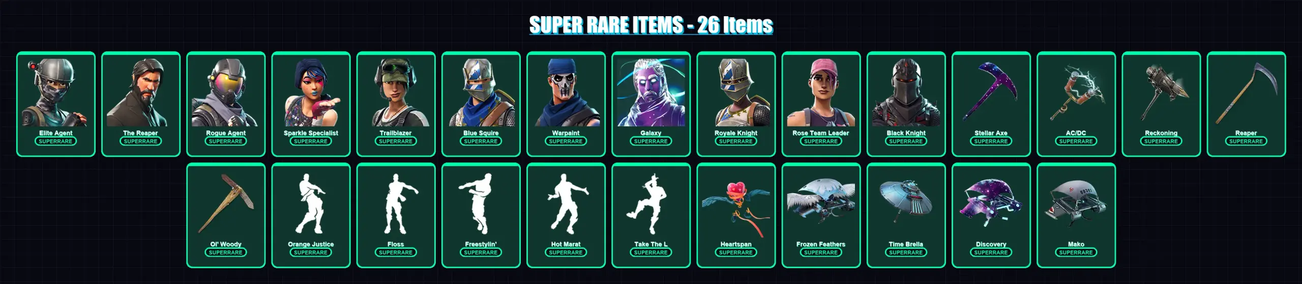 [PC/XBOX/PSN] | Elite Agent | The Reaper | Rogue Agent | Sparkle Specialist | Trailblazer | 83 skin | 70 pickaxe | 86 emote | 69 glider | Lv955 — main preview