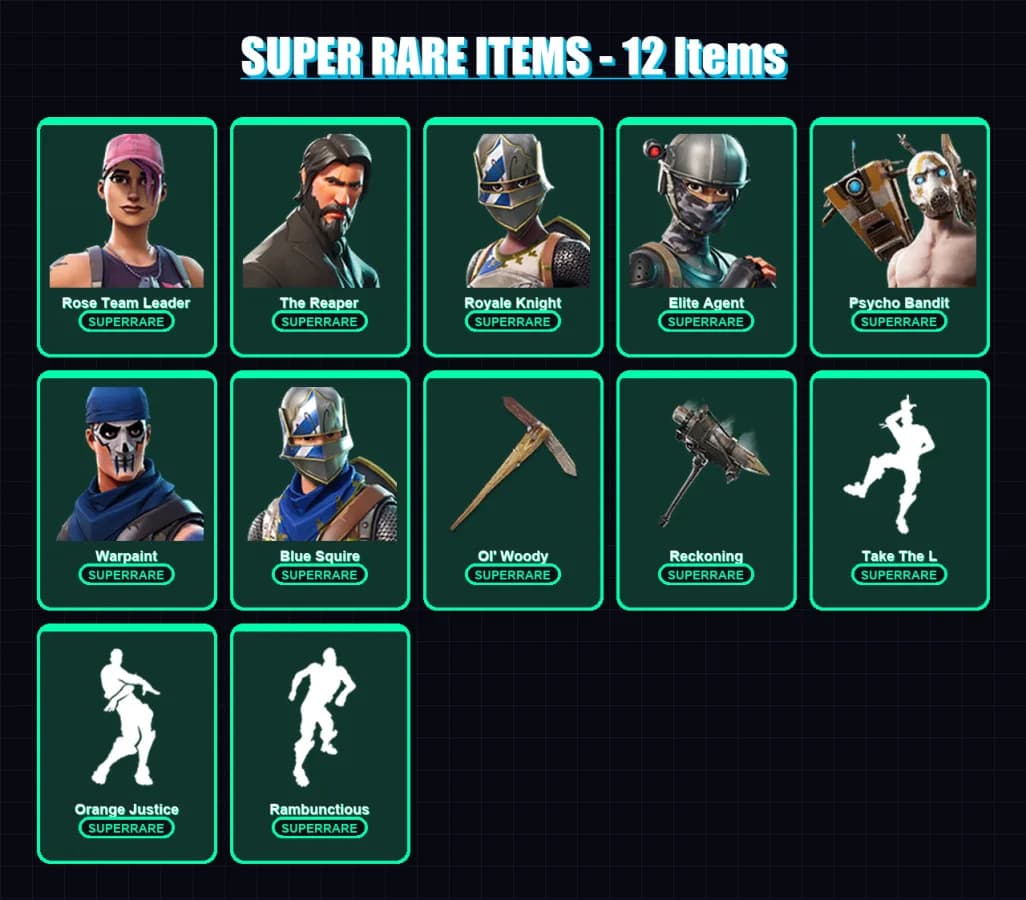 [PC/XBOX/PSN] | Rose Team Leader | The Reaper | Royale Knight | Elite Agent | Psycho Bandit | 55 skin | 39 pickaxe | 71 emote | 43 glider | Lv564 — main preview