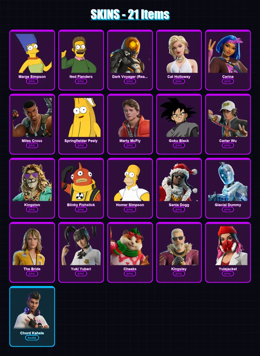 [PS4/PS5/XBOX/PC] | Marge Simpson | Ned Flanders | Dark Voyager (Reality Redacted) | 21 skin | Lv428