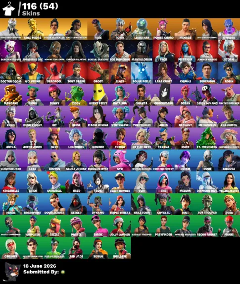 116 skins | Leviathan Axe — Fortnite account
