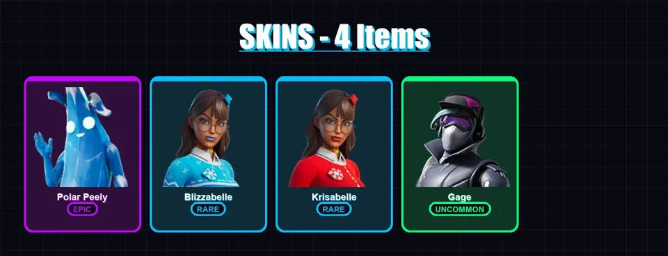 [PC/XBOX/PSN] | Polar Peely | Blizzabelle | Krisabelle | Gage | 4 skin | 10 pickaxe | 8 emote | 9 glider | Lv132 — main preview