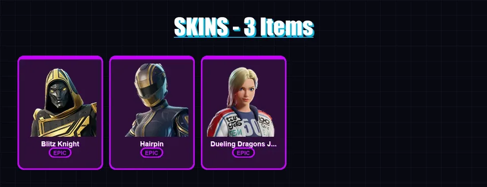 [PC/XBOX/PSN] | Blitz Knight | Hairpin | Dueling Dragons Jackie | 3 skin | 14 pickaxe | 7 emote | 13 glider | Lv93 — main preview