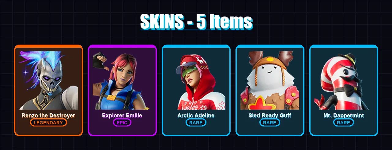[PC/XBOX] | Renzo the Destroyer | Explorer Emilie | Arctic Adeline | 5 skin | Lv90