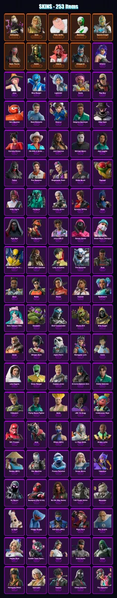 [PS4/PS5/PC] | Driftwalker | Zeus | Peter Griffin | Backlash | Spectra Knight | 253 skin | 242 pickaxe | 231 emote | 122 glider | Lv1992