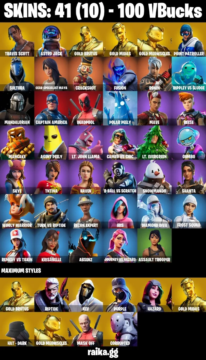 41 Skins Travis Scott Astro Jack — Fortnite account