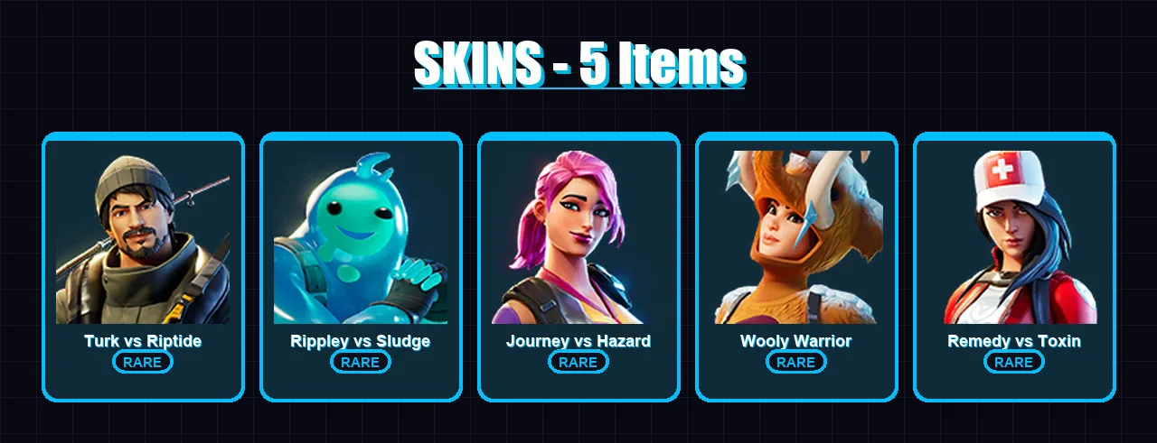 [PC/XBOX/PSN] | Turk vs Riptide | Rippley vs Sludge | Journey vs Hazard | 5 skin | Lv84
