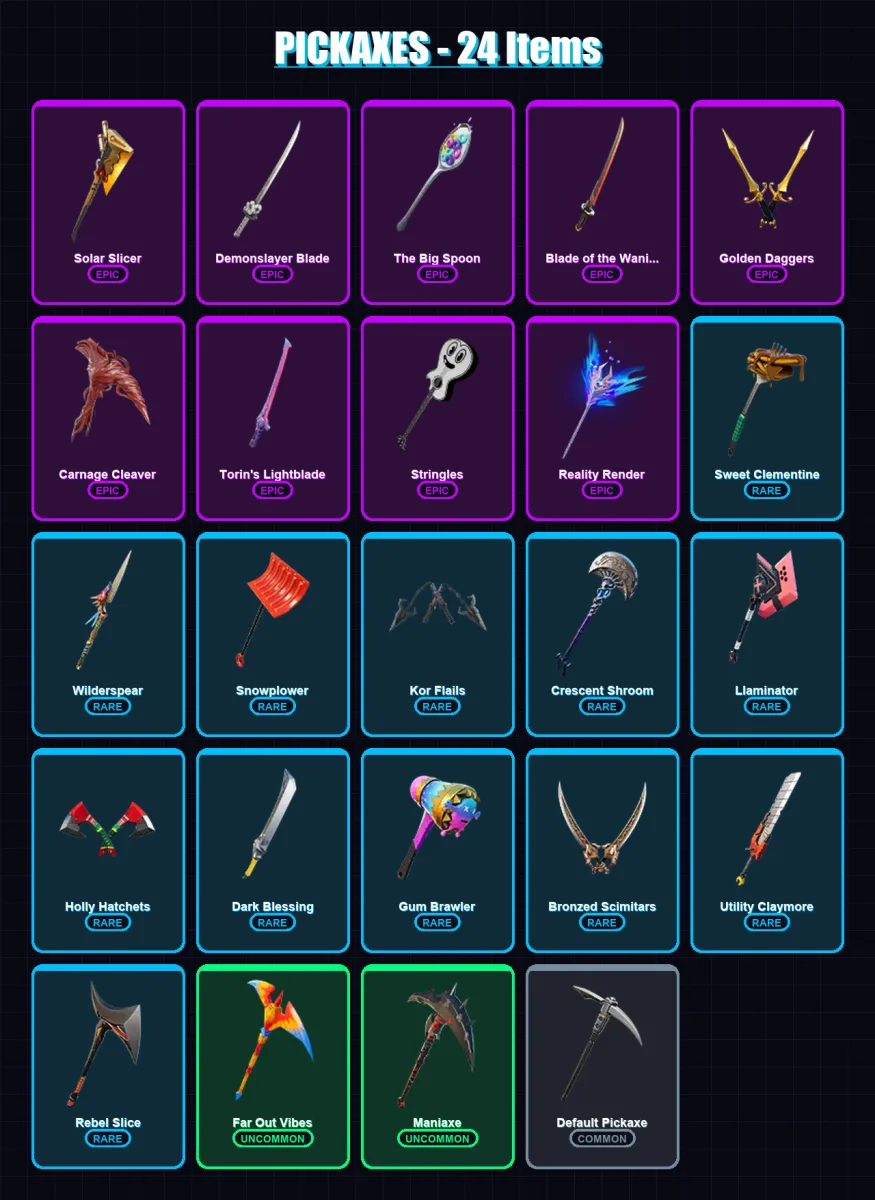 [PC/XBOX/PSN] | Ronin | Torin | The Cube Queen | J.B. Chimpanski | Carnage | 31 skin | 24 pickaxe | 14 emote | 15 glider | Lv257
