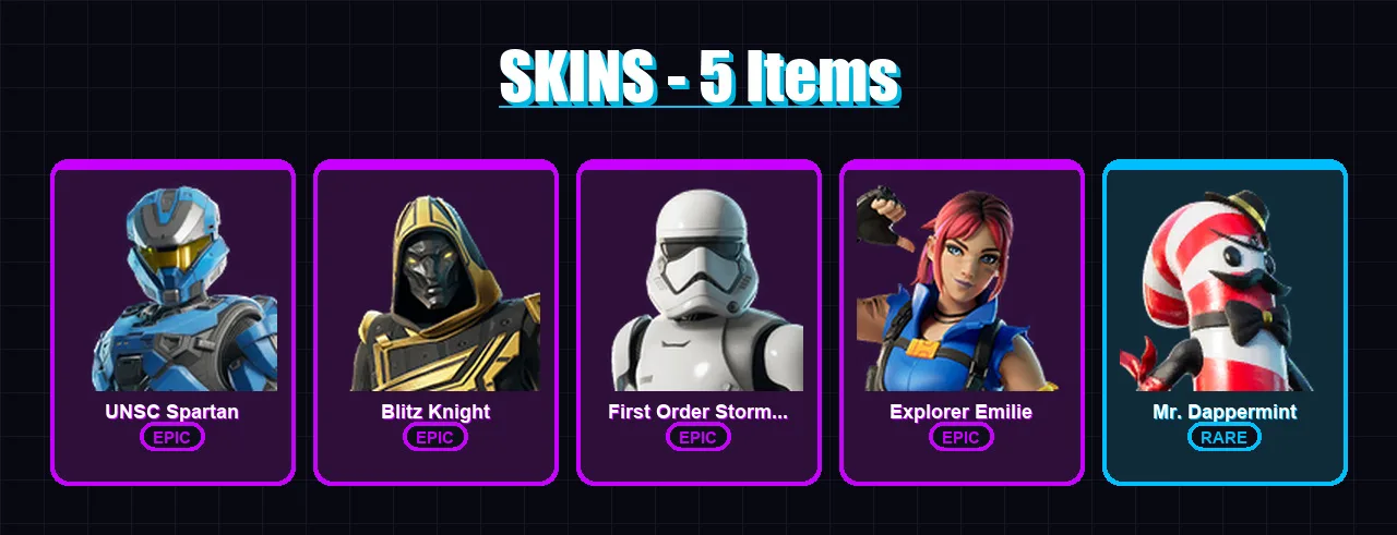 [PC/XBOX/PSN] | UNSC Spartan | Blitz Knight | First Order Stormtrooper | 5 skin | Lv298