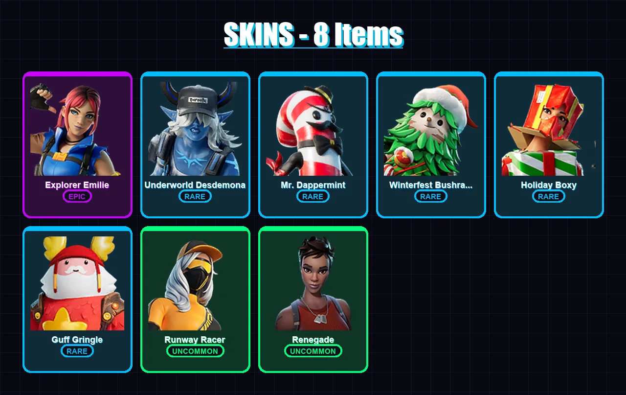 [PC/XBOX/PSN] | Explorer Emilie | Underworld Desdemona | Mr. Dappermint | 8 skin | Lv915 — Game account