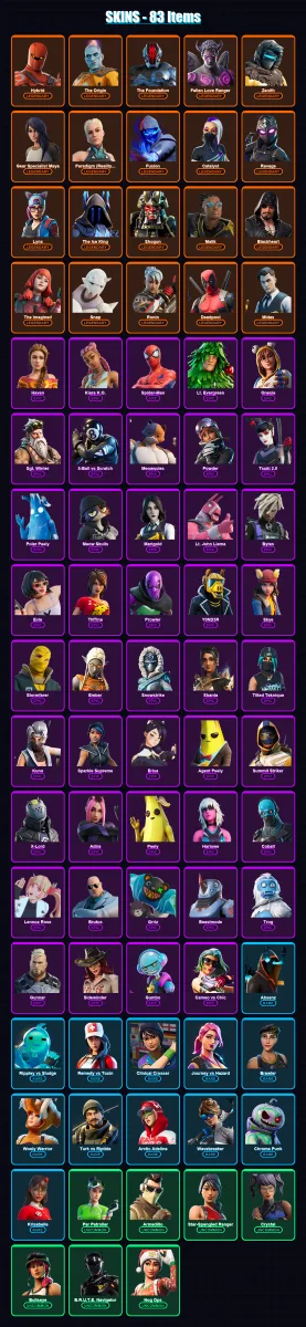 [PC/XBOX/PSN] | Hybrid | The Origin | The Foundation | Fallen Love Ranger | Zenith | 83 skin | 77 pickaxe | 81 emote | 73 glider | Lv1158 — Fortnite account