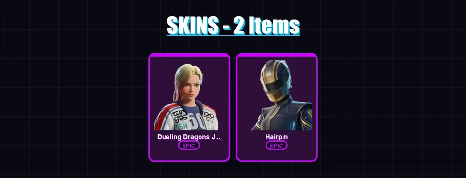 [PS4/PS5/XBOX/PC] | Dueling Dragons Jackie | Hairpin | 2 skin | 4 pickaxe | 3 emote | 4 glider | Lv21 — main preview