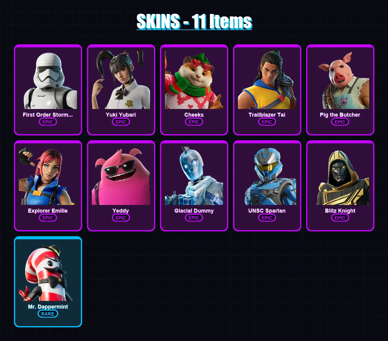 [PC/XBOX/PSN] | First Order Stormtrooper | Yuki Yubari | Cheeks | 11 skin | Lv501