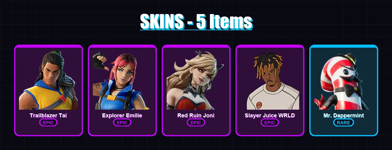 [PC/XBOX/PSN] | Trailblazer Tai | Explorer Emilie | Red Ruin Joni | 5 skin | Lv554