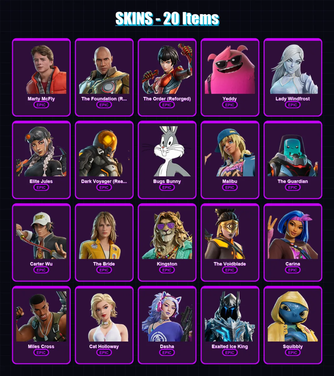 [PC/XBOX/PSN] | Marty McFly | The Foundation (Reforged) | The Order (Reforged) | 20 skin | Lv244
