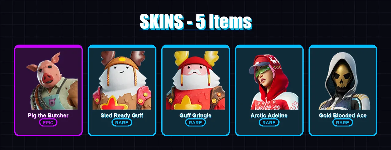 [PC/XBOX/PSN] | Pig the Butcher | Sled Ready Guff | Guff Gringle | 5 skin | Lv430