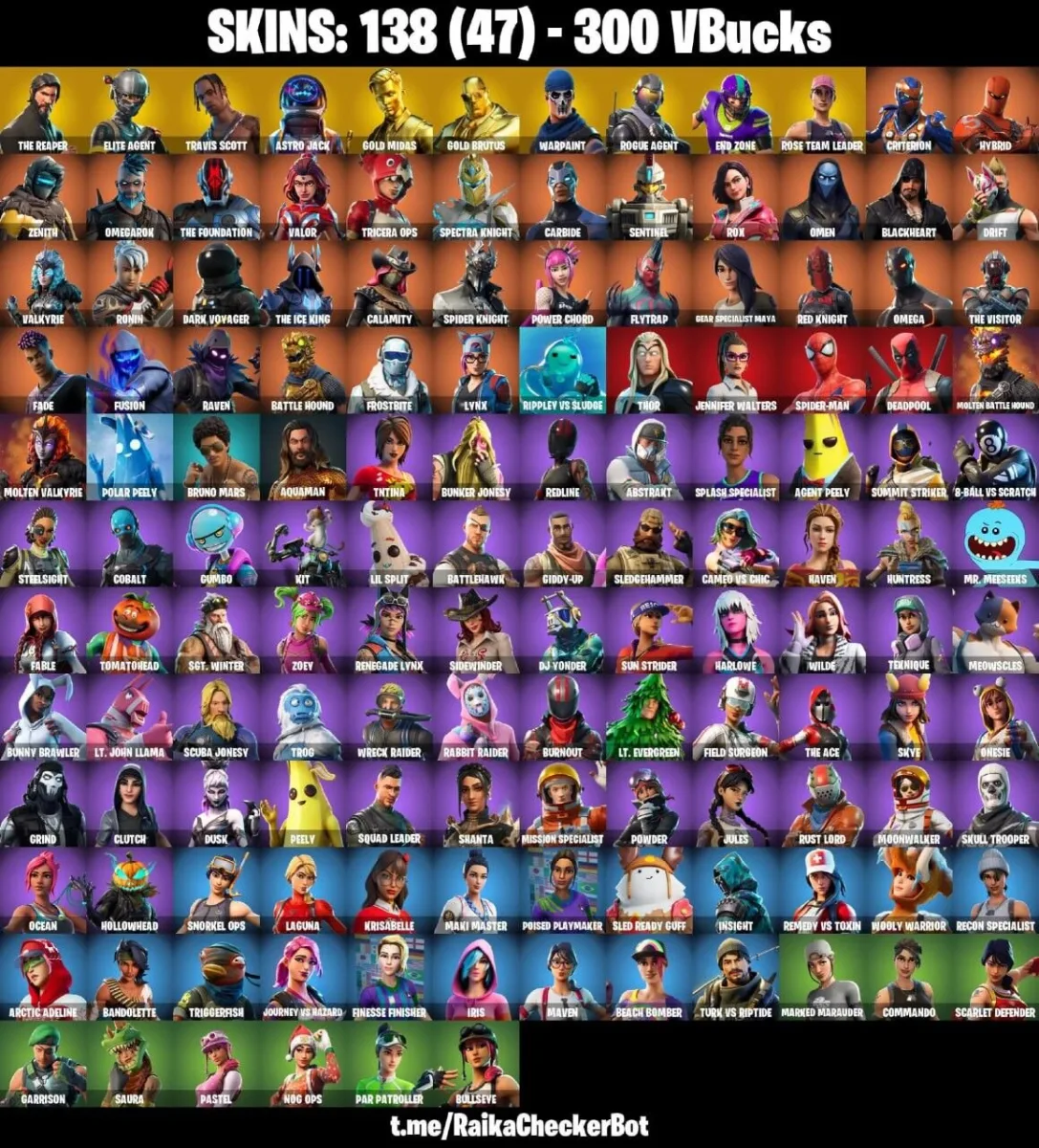 138Skins The Reaper Travis Scott OG STW — Fortnite account