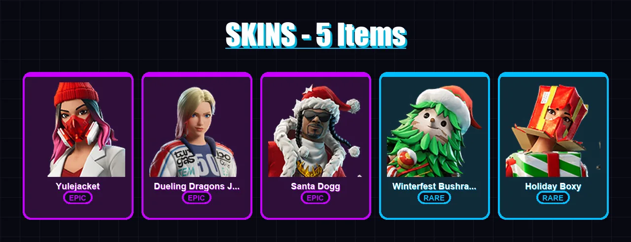 [PC/XBOX] | Yulejacket | Dueling Dragons Jackie | Santa Dogg | 5 skin | Lv215