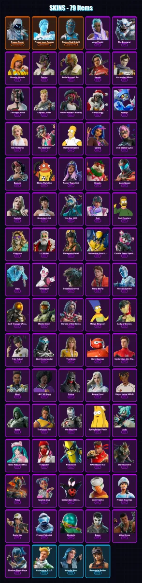 [PC/PSN] | Frozen Raven | Frozen Love Ranger | Frozen Red Knight | Jana Pastel | The Devourer | 79 skin | 99 pickaxe | 75 emote | 59 glider | Lv1638 — Fortnite account