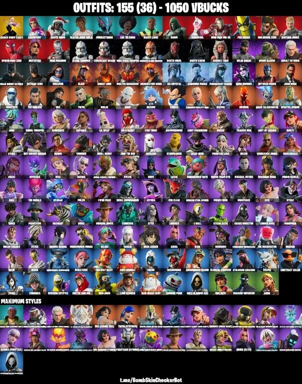 155 Skins + Reaper — Fortnite account