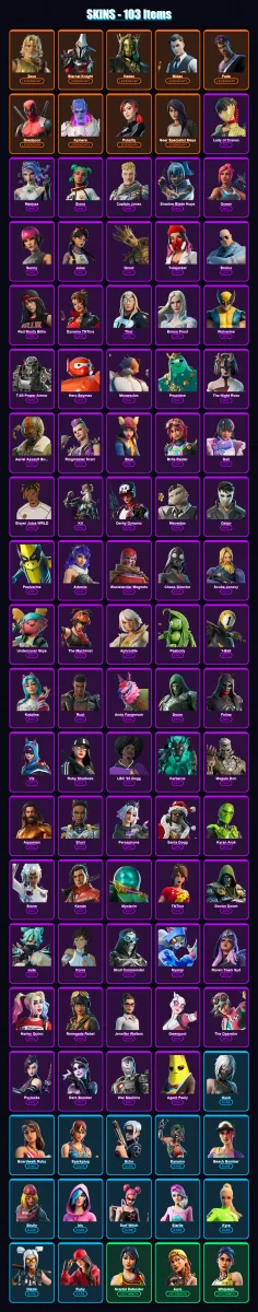 [PC/XBOX/PSN] | Zeus | Eternal Knight | Hades | Midas | Fade | 103 skin | 133 pickaxe | 156 emote | 102 glider | Lv1514