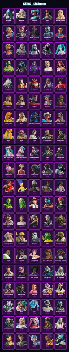 [PC/XBOX] | Reboot Man | Black Cat | Synthwave | Sedona | Sabrina Carpenter | 134 skin | 153 pickaxe | 108 emote | 74 glider | Lv553 — Fortnite account