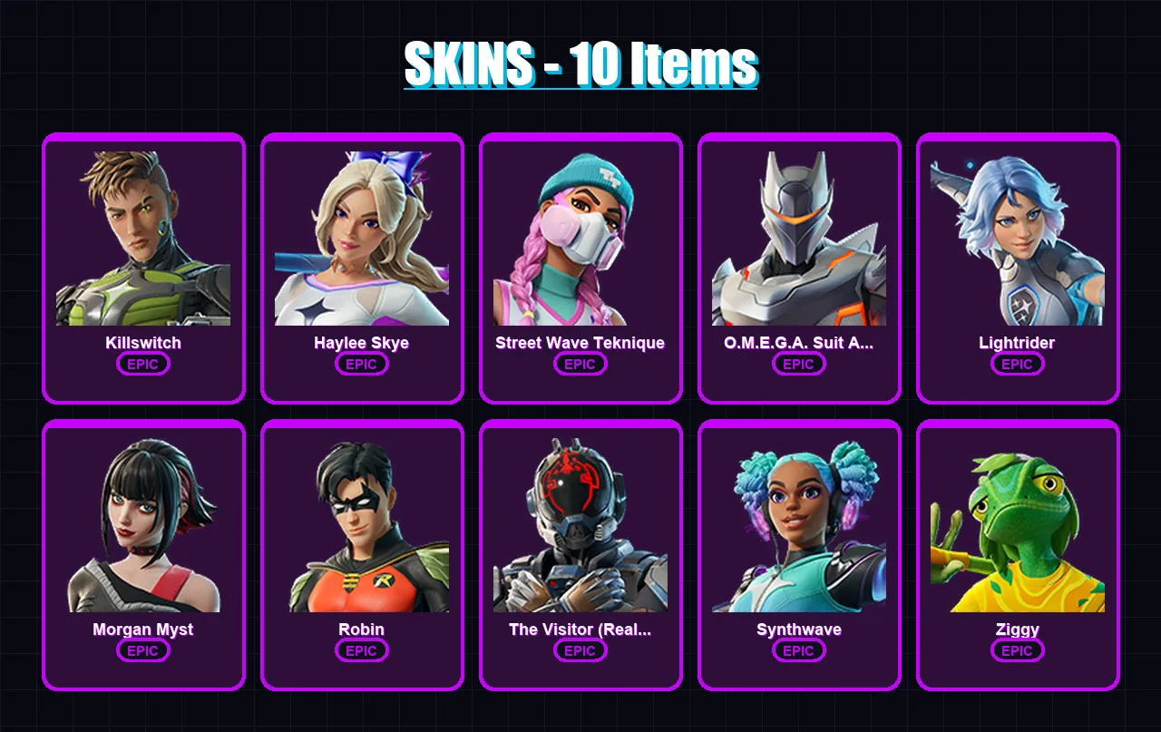 [PS4/PS5/XBOX/PC] | Killswitch | Haylee Skye | Street Wave Teknique | 10 skin | Lv130