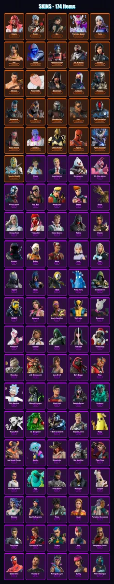 [PC/PSN] | Valeria | Ronin | Era | The Cube Queen | Torin | 174 skin | 227 pickaxe | 160 emote | 171 glider | Lv3059