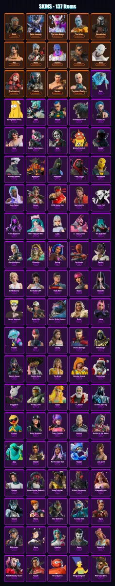 [PS4/PS5/XBOX/PC] | Malik | Spire Assassin | The Cube Queen | The Origin | Mandalorian | 137 skin | 167 pickaxe | 113 emote | 111 glider | Lv1332