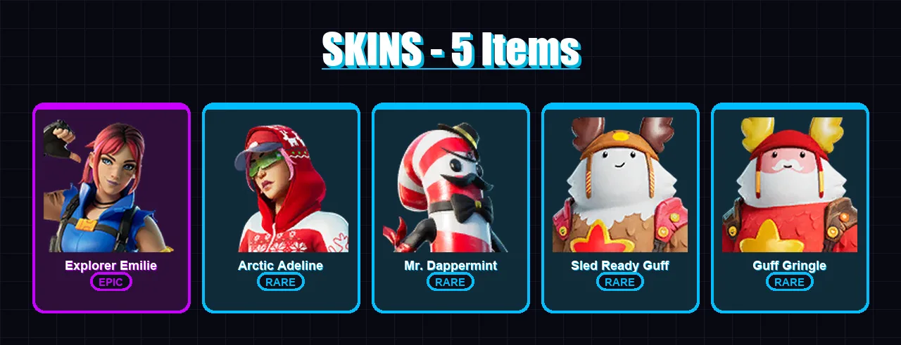 [PS4/PS5/XBOX/PC] | Explorer Emilie | Arctic Adeline | Mr. Dappermint | 5 skin | Lv21